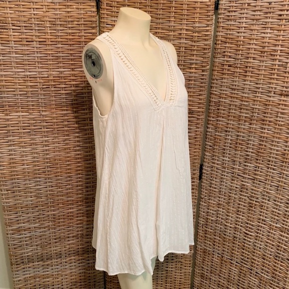O'Neill Mamba Lace V Neck Mini Sun Dress White Boho Beach Size Medium - Picture 6 of 13
